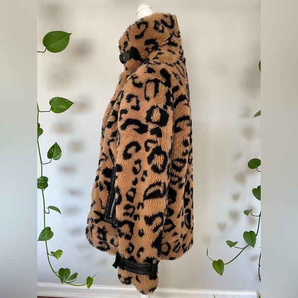 Avec Les Filles Faux Fur Moto Teddy Jacket - Picture 11 of 16